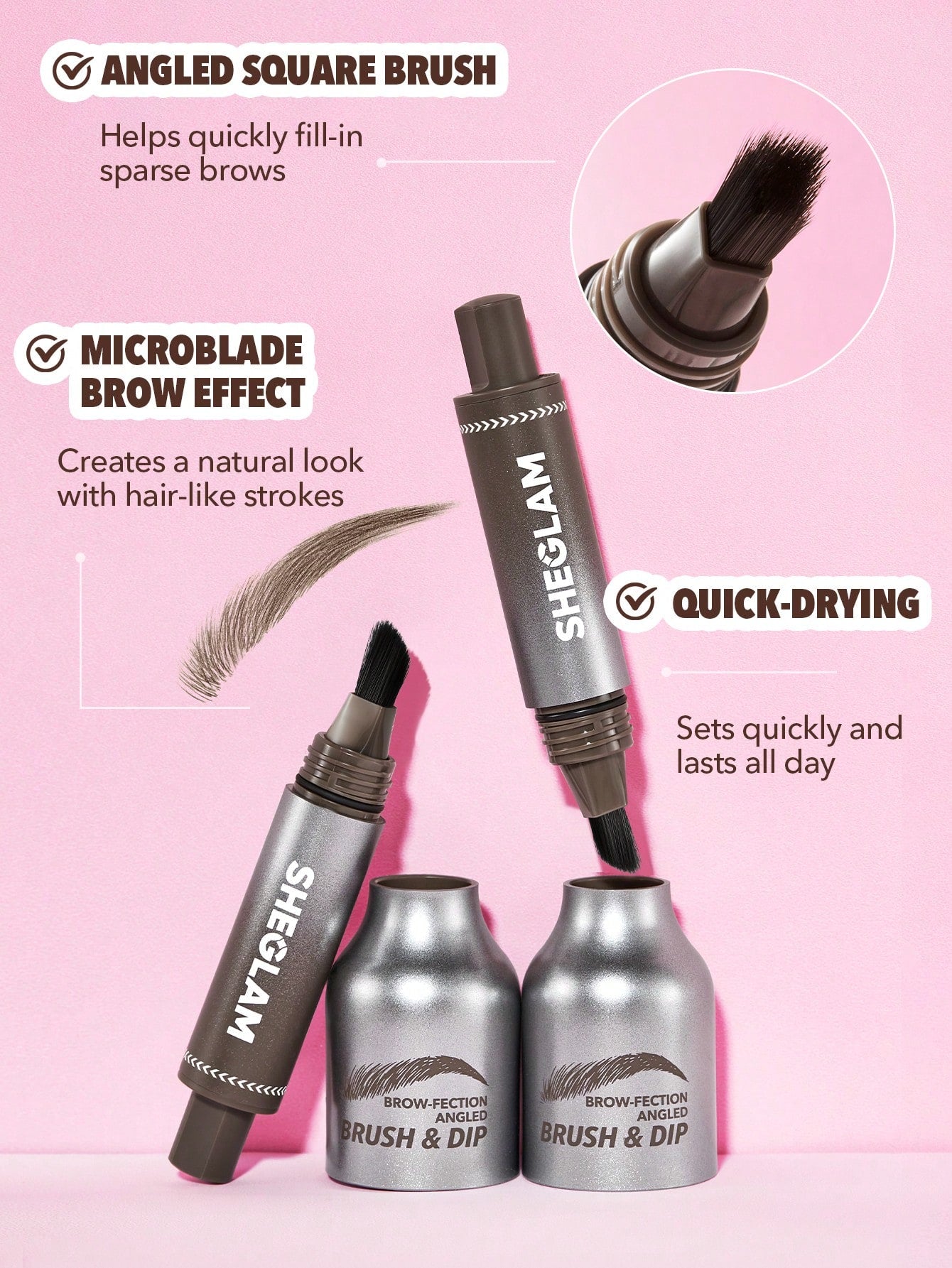 BROW-FECTION ANGLED BRUSH & DIP