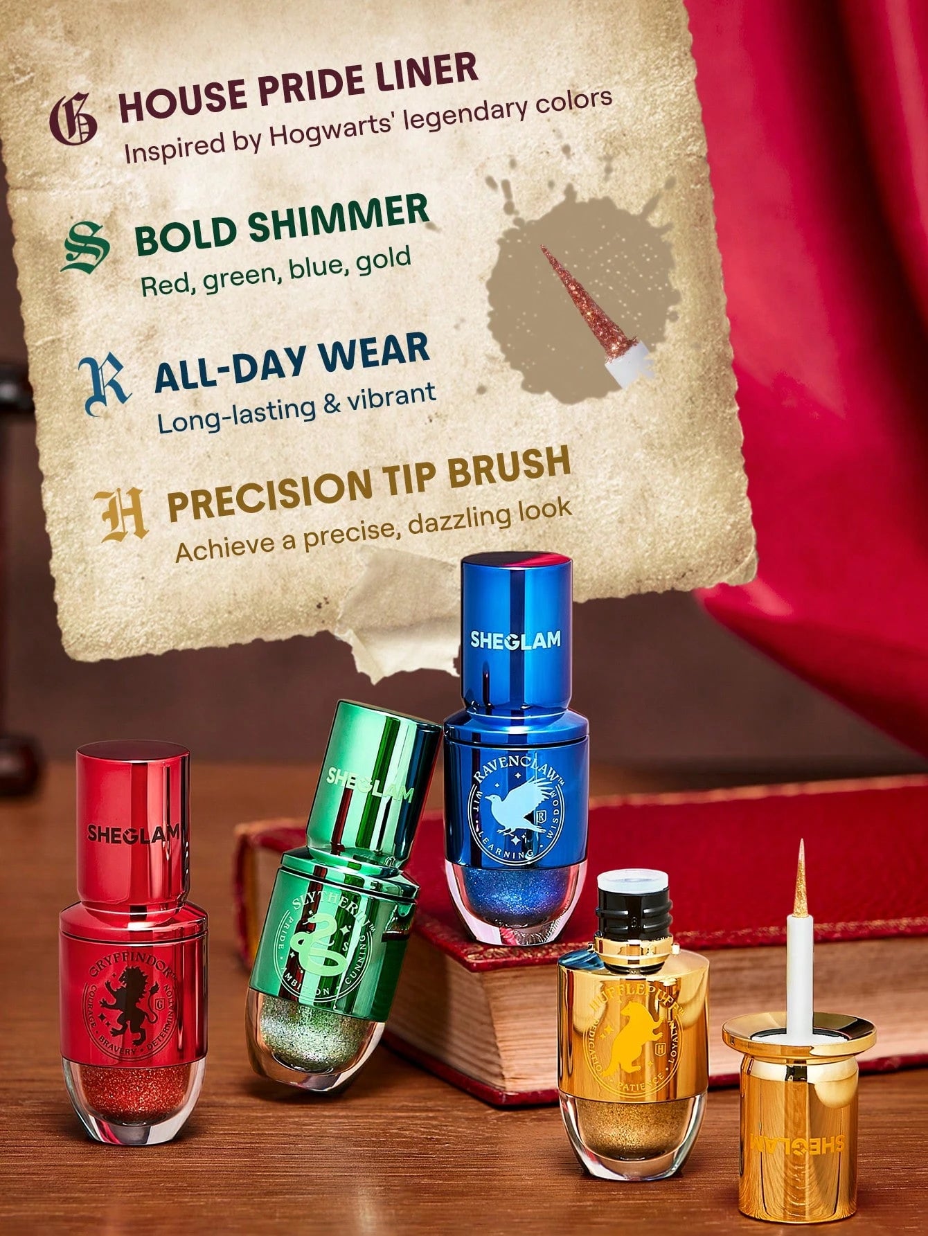 SHEGLAM Harry Potter™ Houses Of Hogwarts Glitter Liner Set