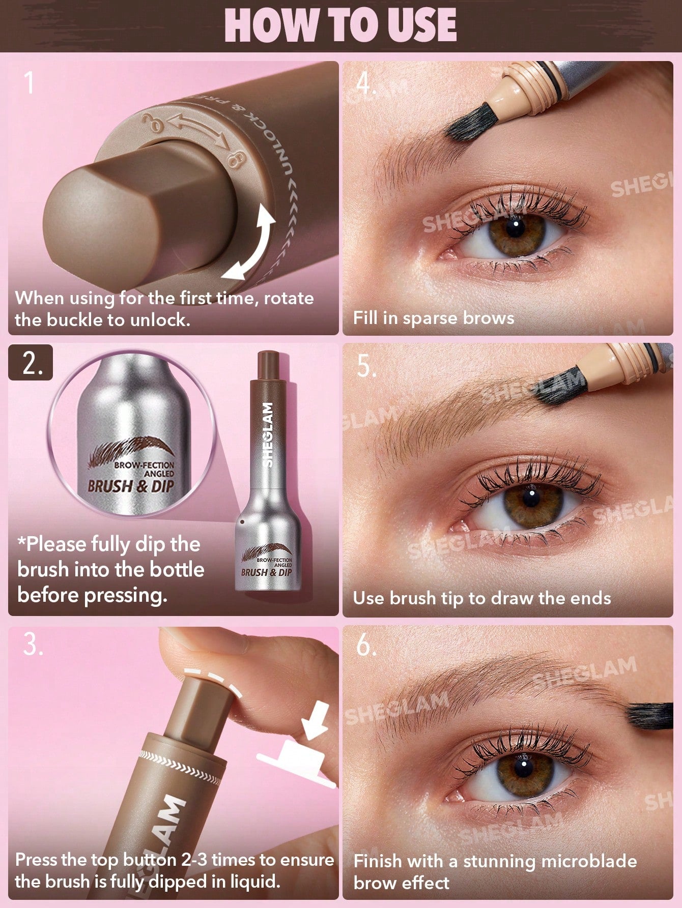 BROW-FECTION ANGLED BRUSH & DIP