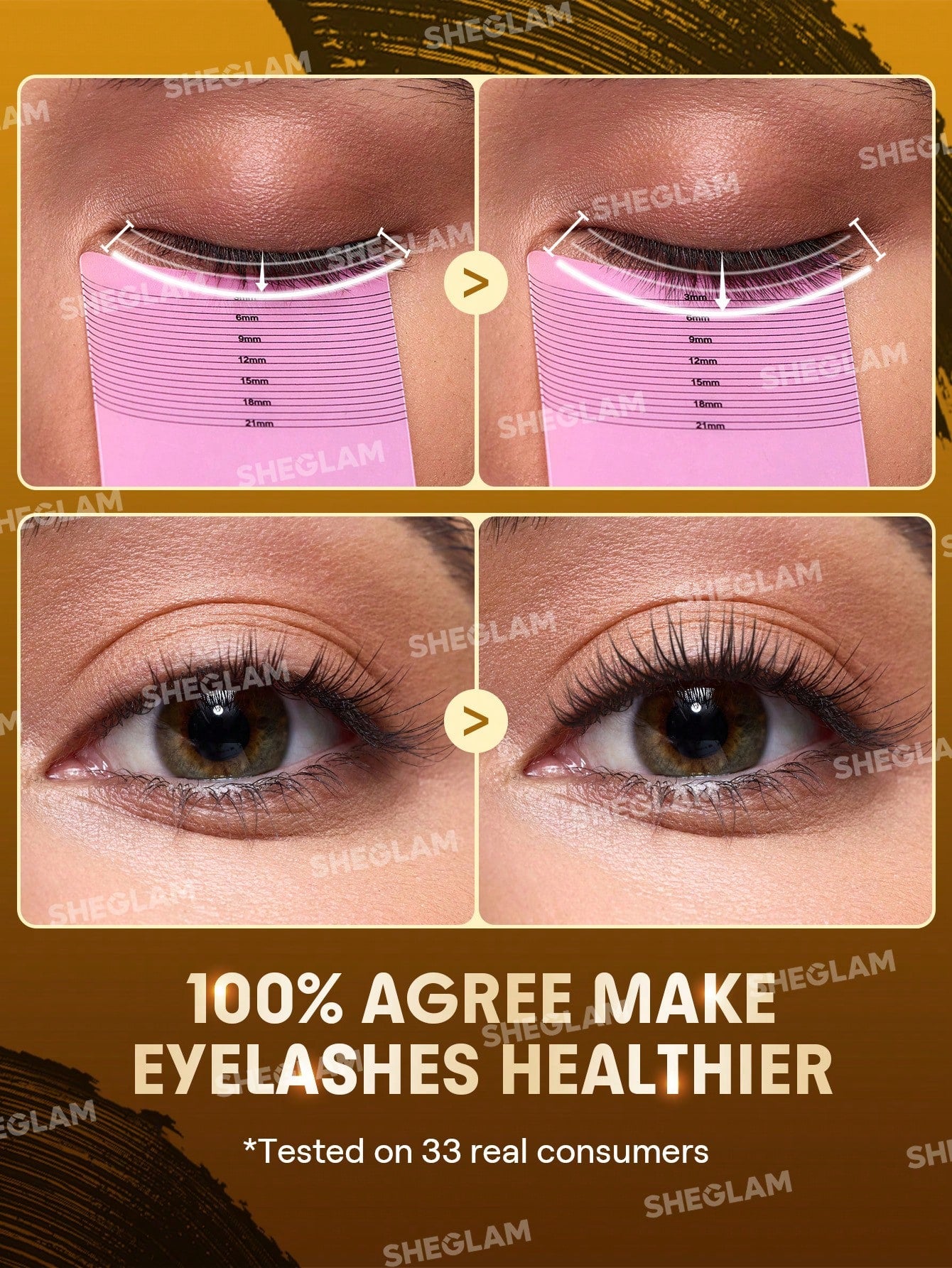 SHEGLAM Mascara de pestañas All in One 24k Multi efecto