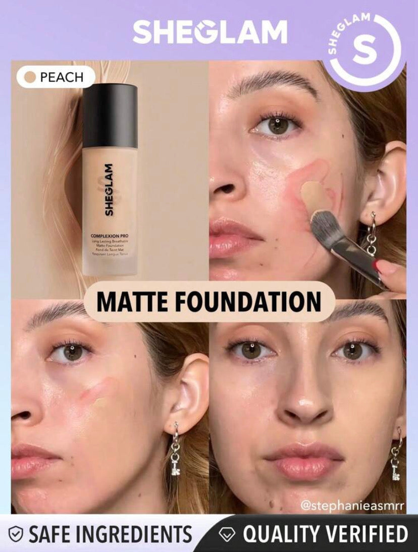 SHEGLAM BASE COMPLEXION PRO LONG LASTING BREATHABLE MATTE FOUNDATION