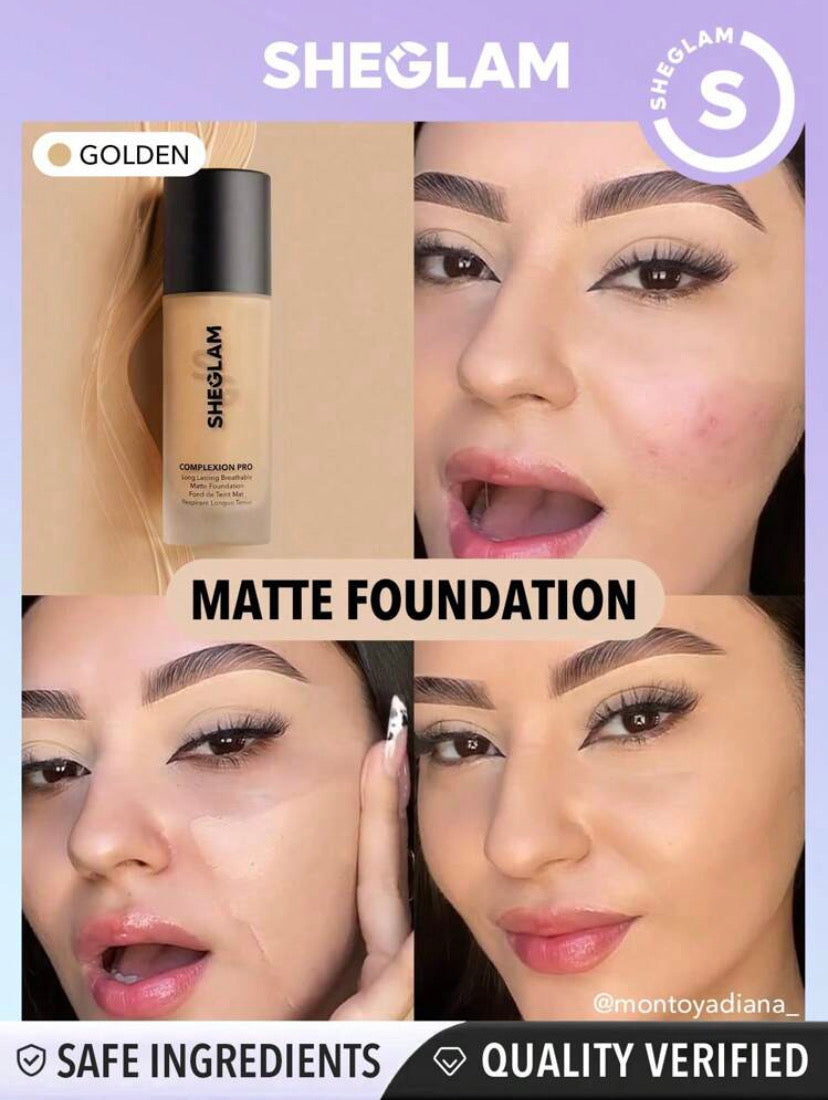 SHEGLAM BASE COMPLEXION PRO LONG LASTING BREATHABLE MATTE FOUNDATION