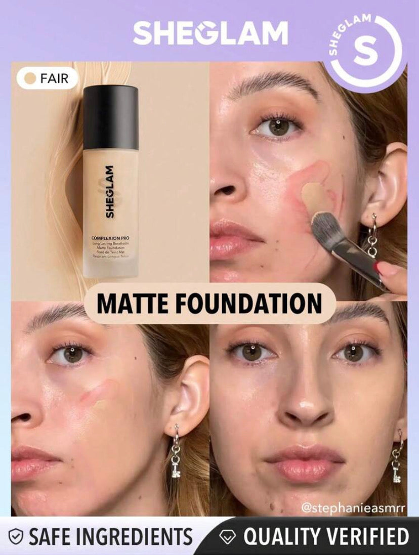 SHEGLAM BASE COMPLEXION PRO LONG LASTING BREATHABLE MATTE FOUNDATION