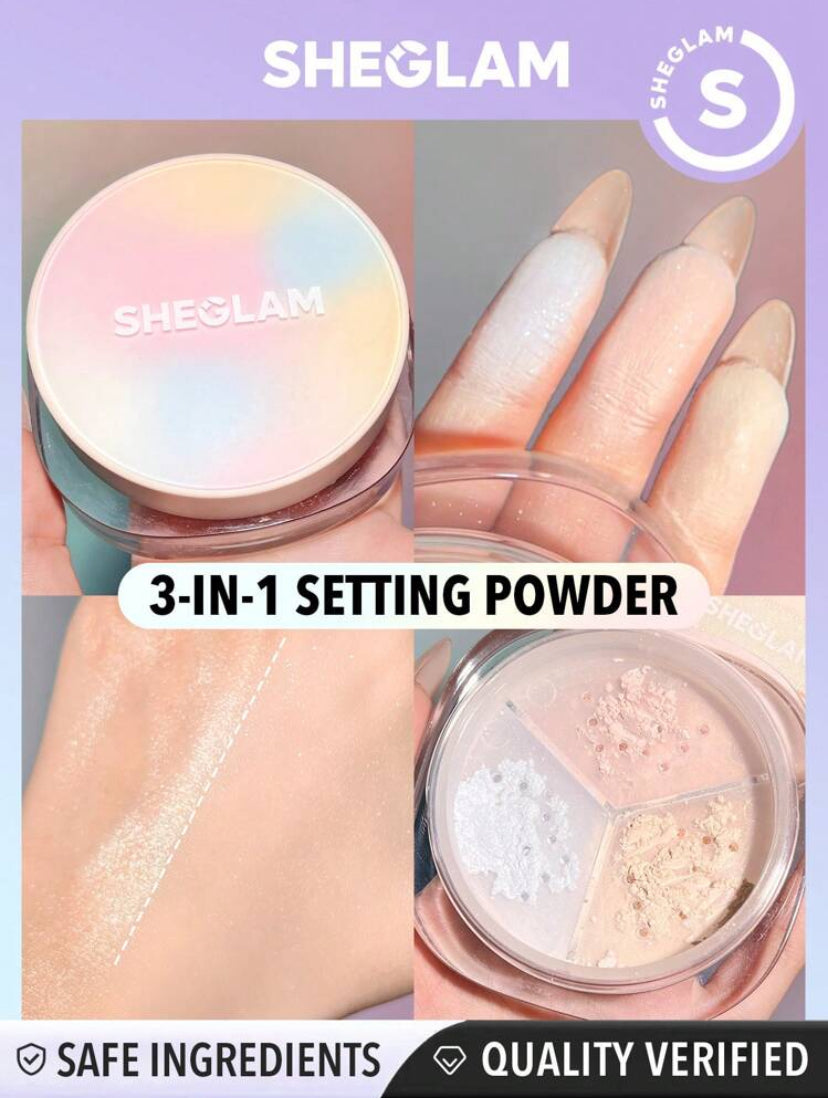 SHEGLAM POLVO RADIANCE RING 3-IN-1 CORRECTING SETTING POWDER