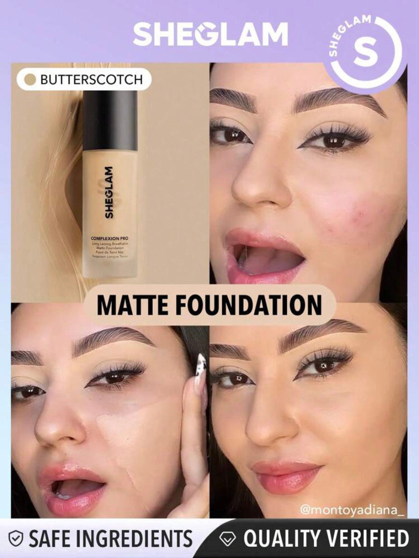 SHEGLAM BASE COMPLEXION PRO LONG LASTING BREATHABLE MATTE FOUNDATION