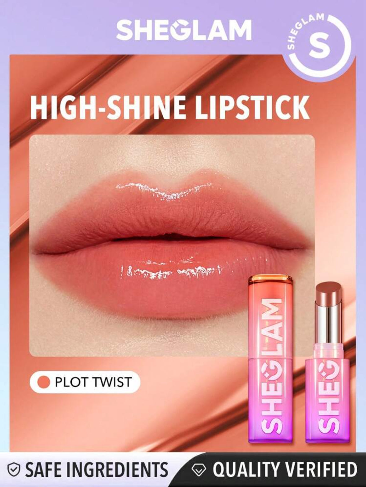SHEGLAM MIRROR KISS HIGH-SHINE LIPSTICK