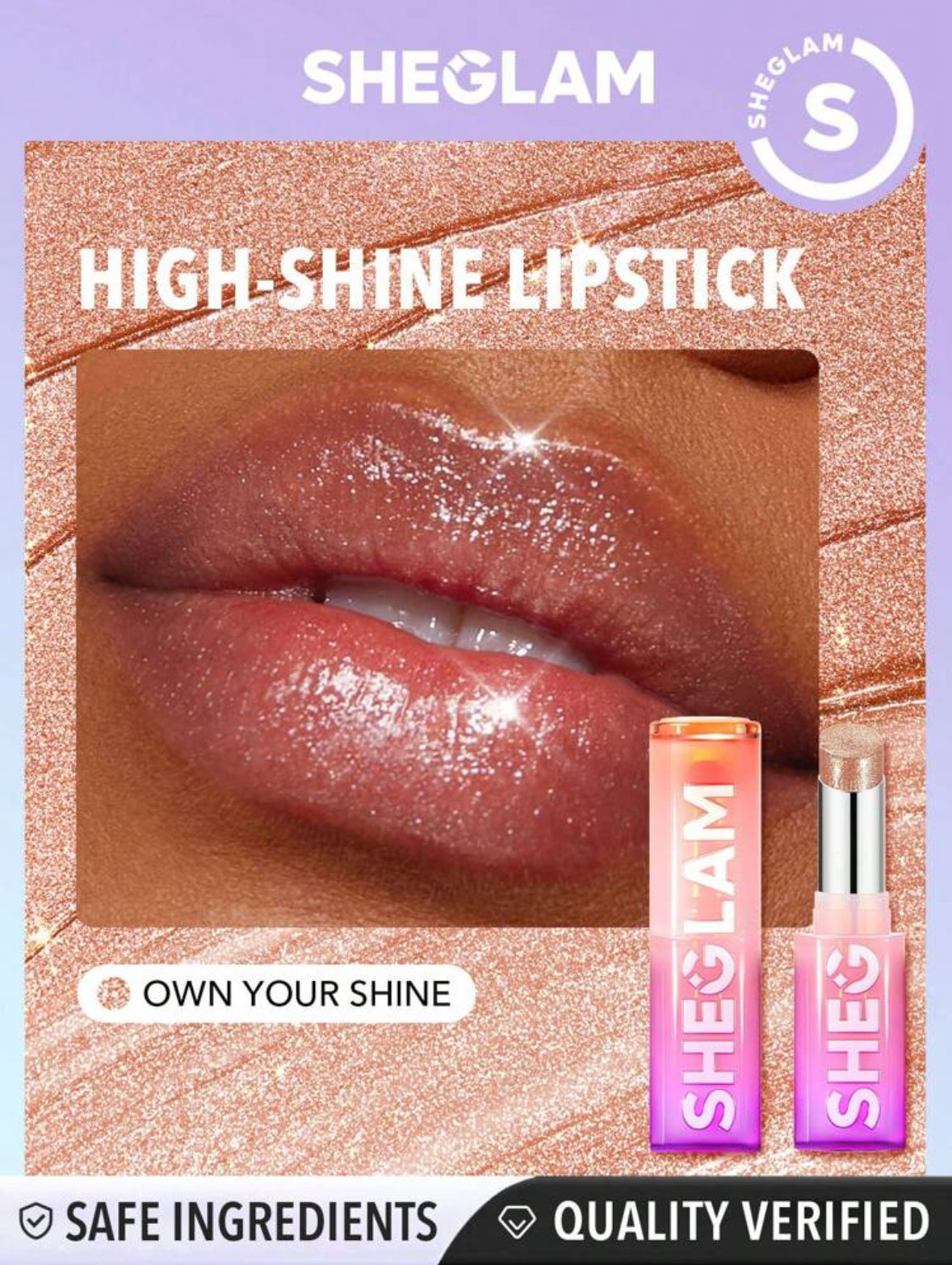 SHEGLAM MIRROR KISS HIGH-SHINE LIPSTICK