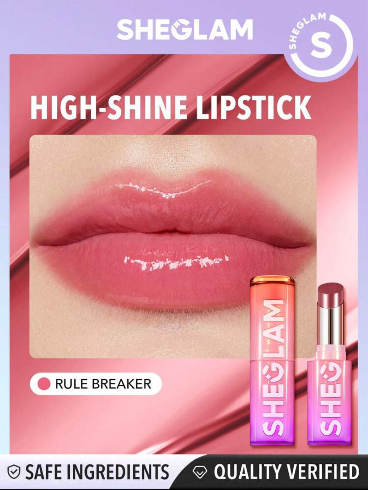 SHEGLAM MIRROR KISS HIGH-SHINE LIPSTICK