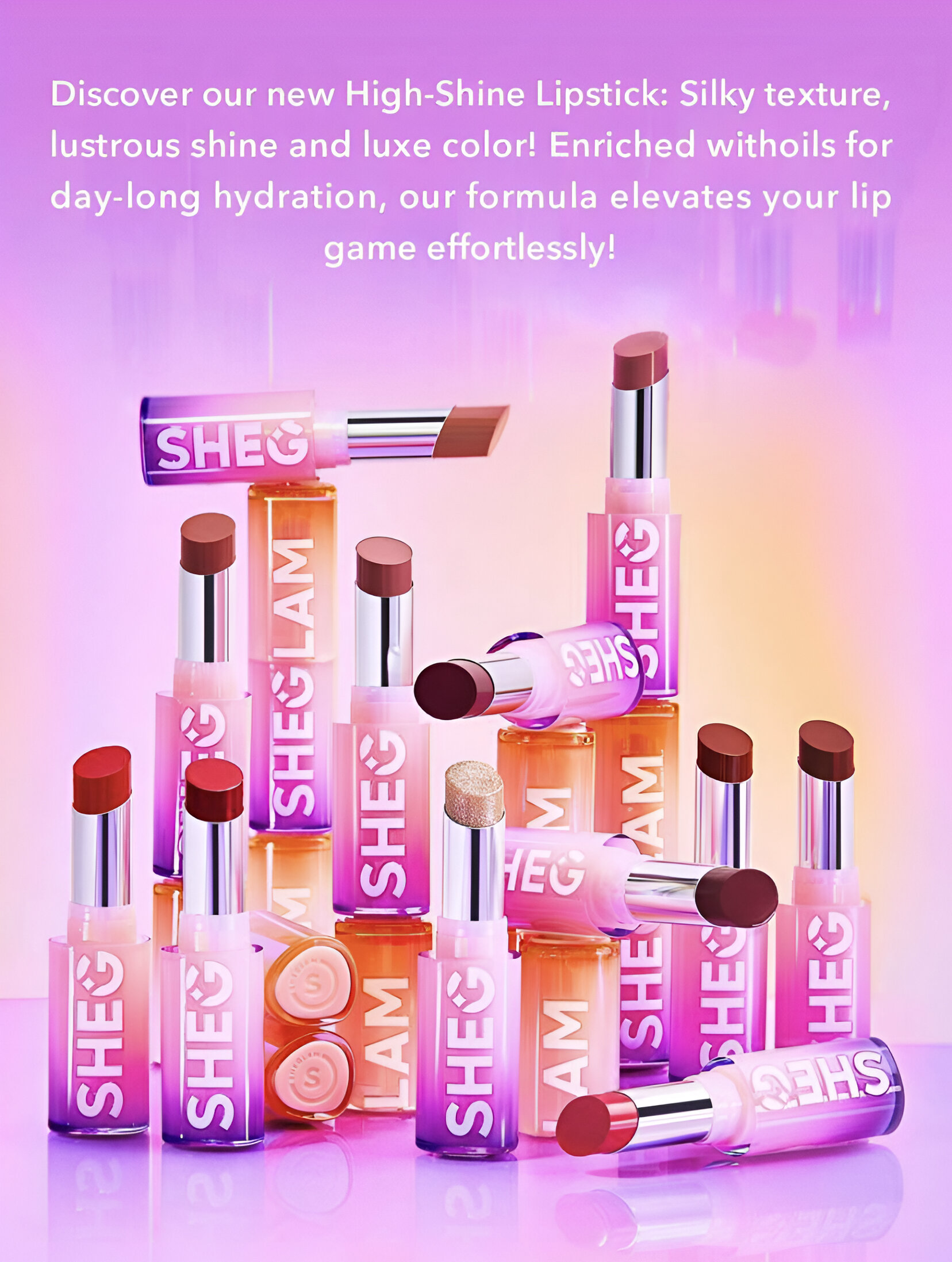 SHEGLAM MIRROR KISS HIGH-SHINE LIPSTICK