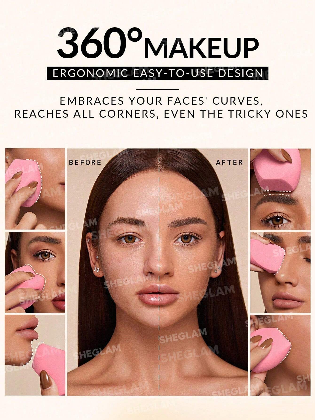 SHEGLAM Multi-Faceted Makeup Sponge-Pink