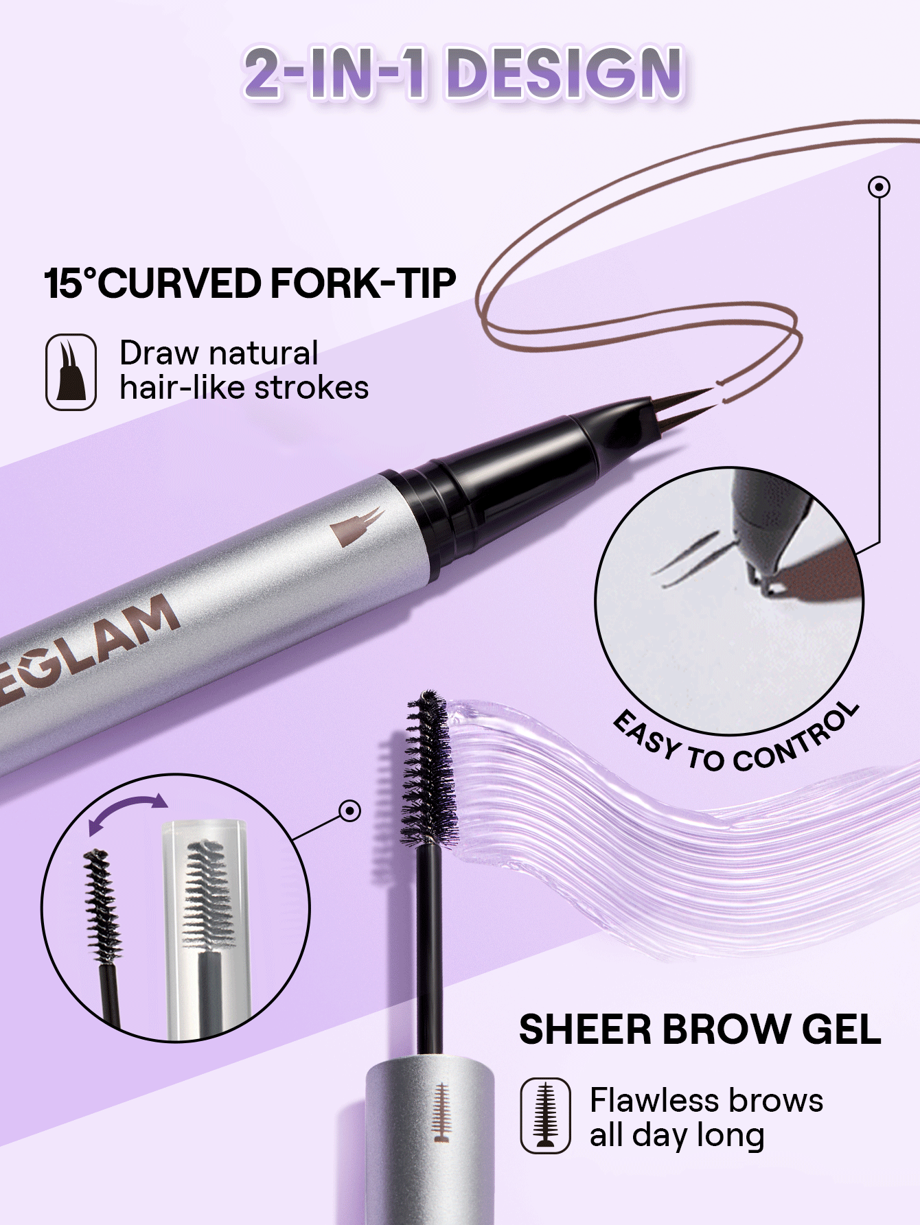 SHEGLAM Lápiz para cejas laminado Real Flow