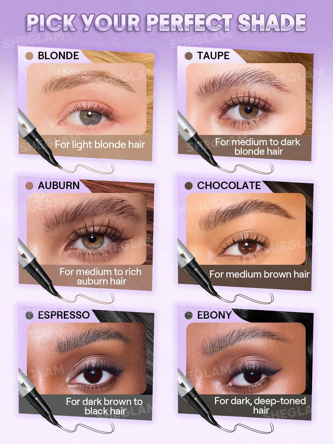 SHEGLAM Lápiz para cejas laminado Real Flow