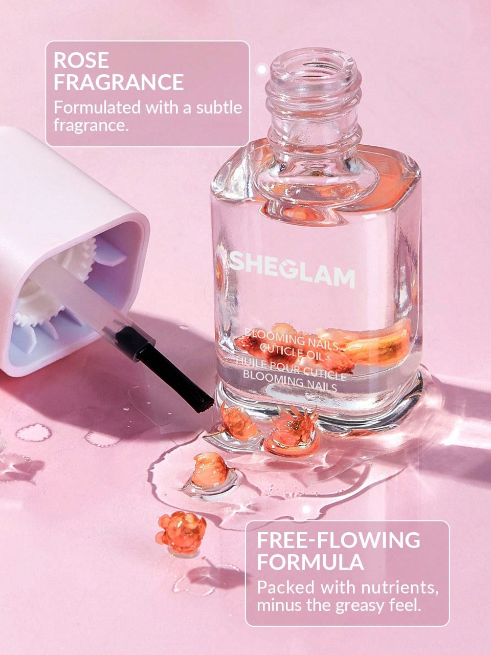 SHEGLAM BLOOMING NAILS ACEITE PARA CUTÍCULAS - ROSA 8ML