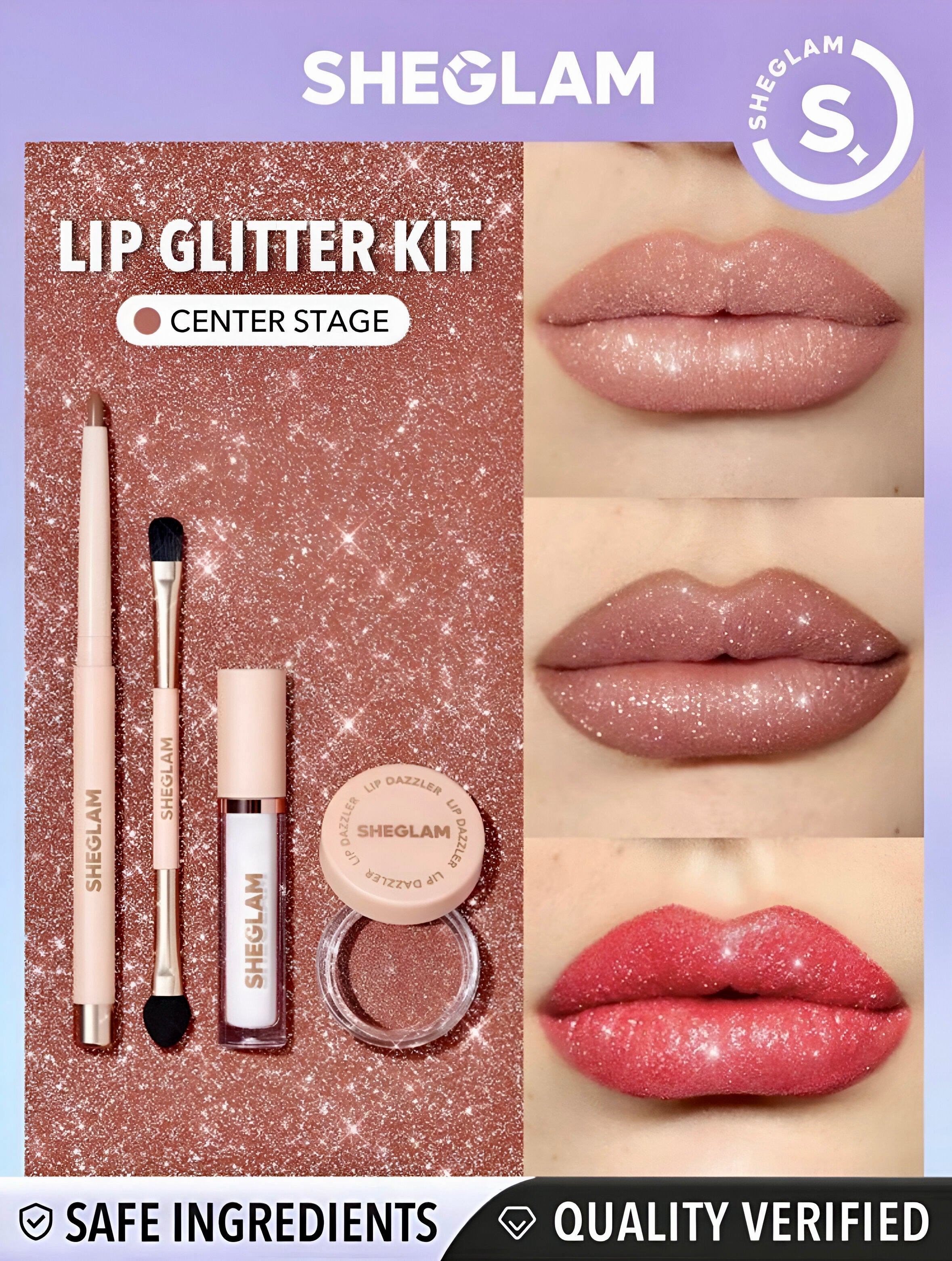 SHEGLAM KIT DE PURPURINA LIP DAZZLER