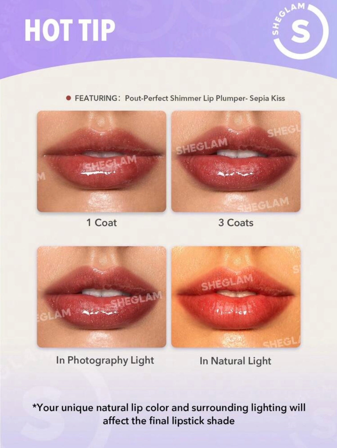 SHEGLAM POUT-PERFECT SHIMMER LIP VOLUMINIZADOR