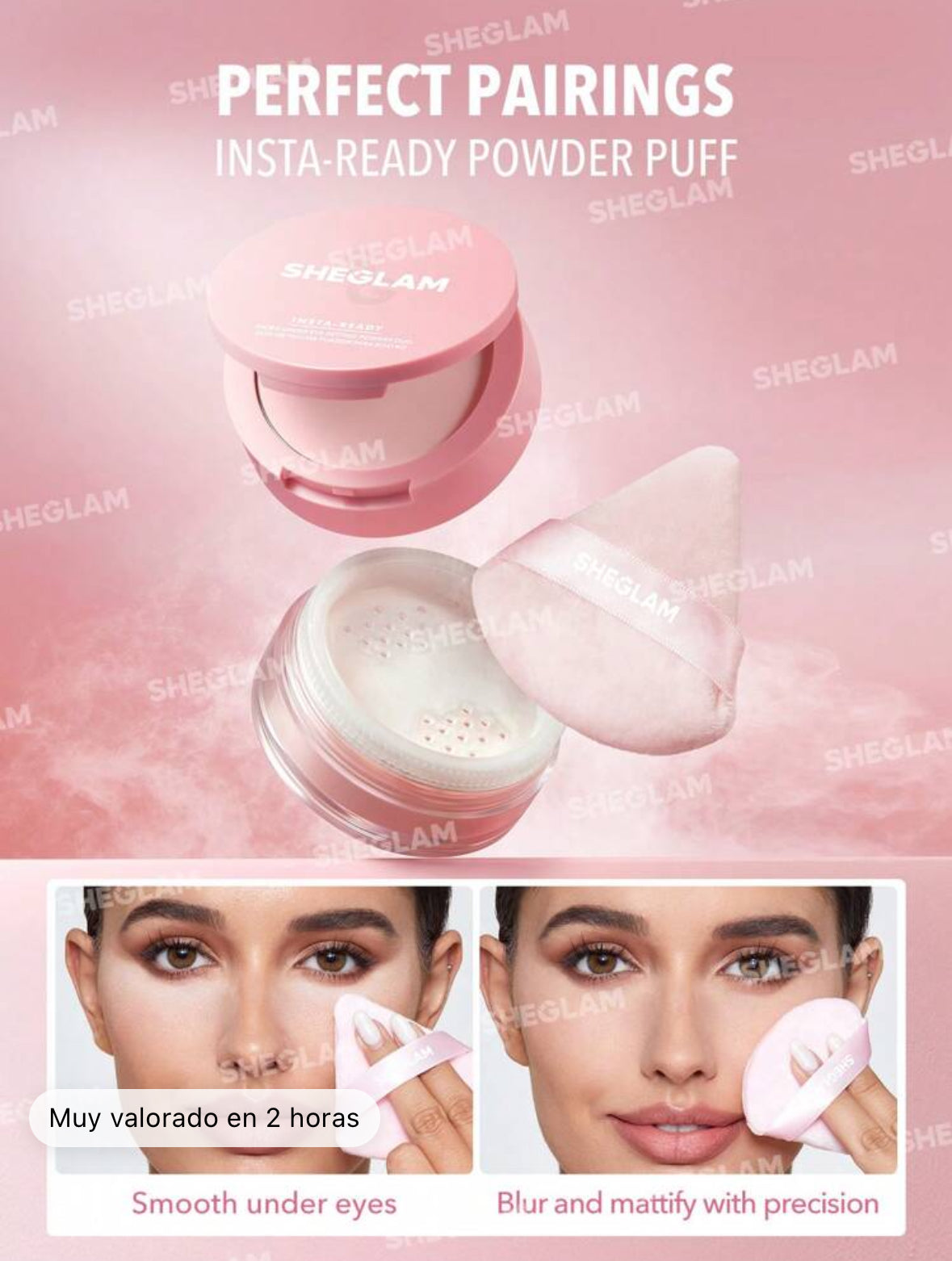 SHEGLAM POLVO FIJADOR DUO PARA ROSTRO Y OJOS INSTA-READY