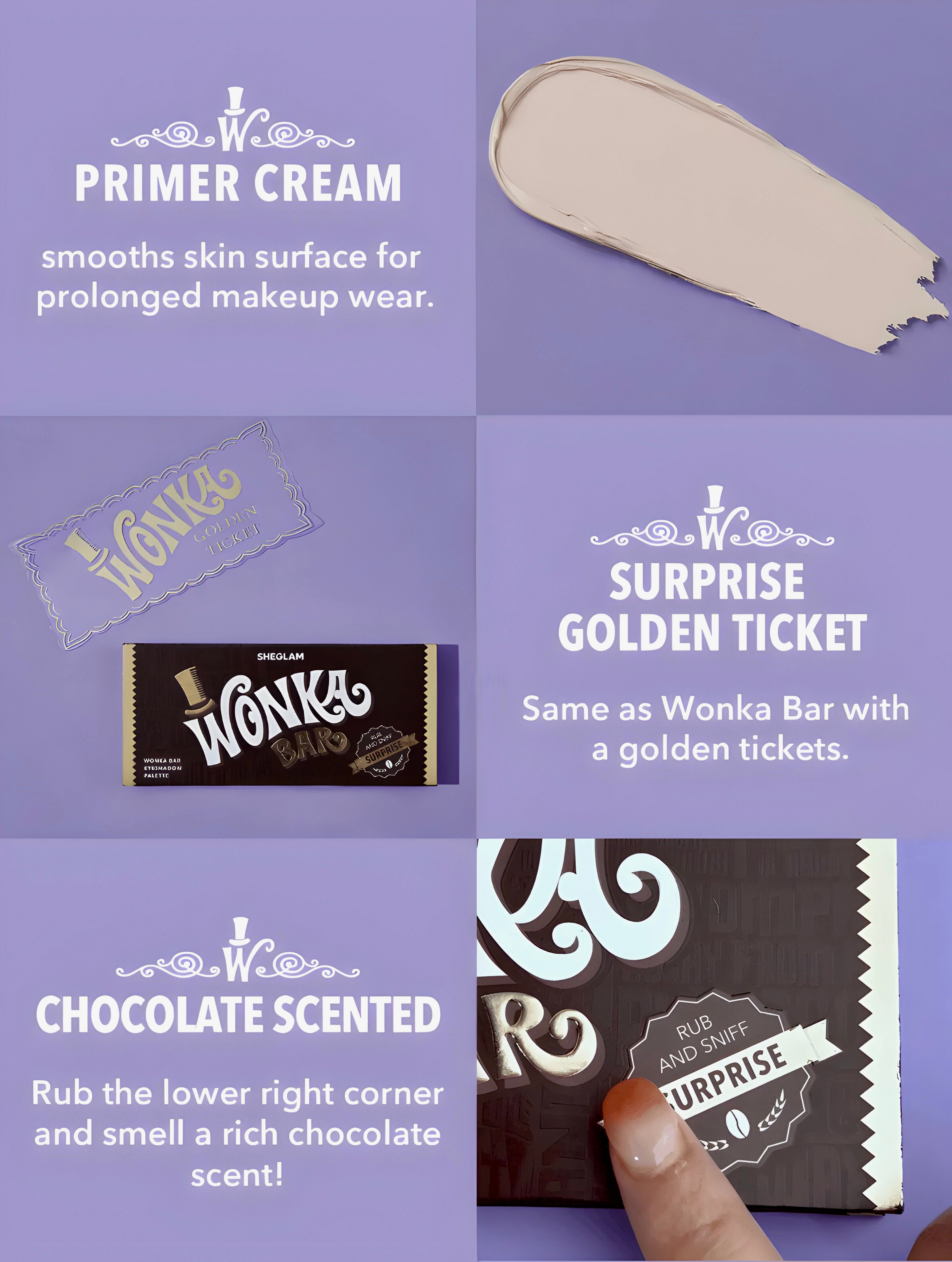 SHEGLAM PALETA WILLY WONKA BAR