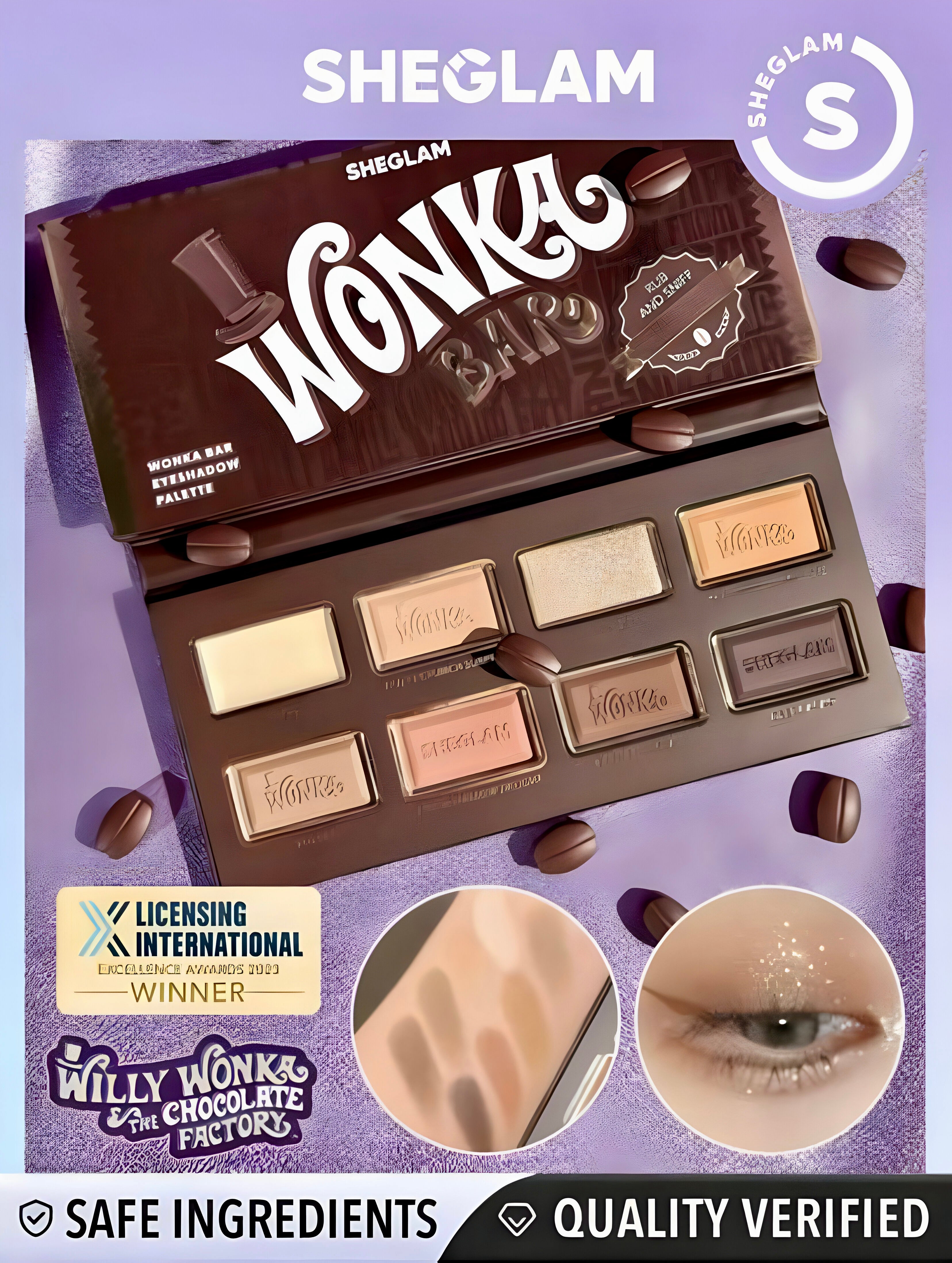 SHEGLAM PALETA WILLY WONKA BAR