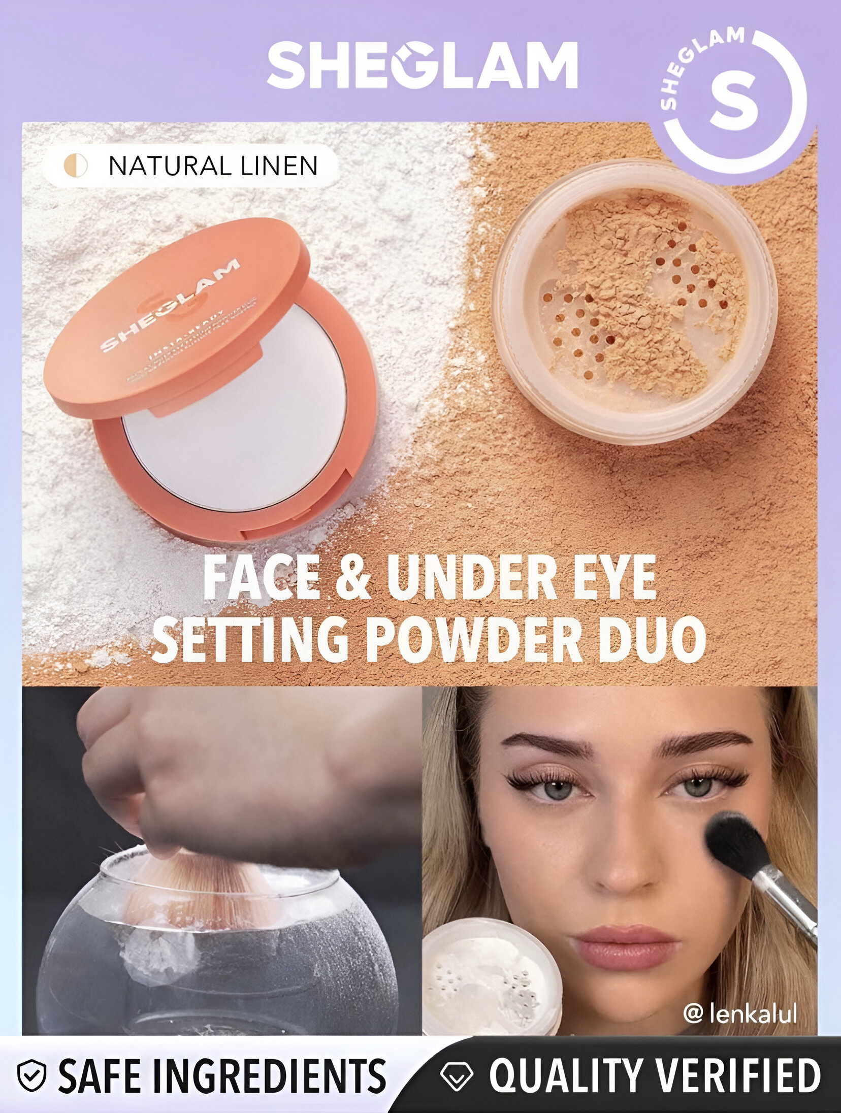 SHEGLAM POLVO FIJADOR DUO PARA ROSTRO Y OJOS INSTA-READY