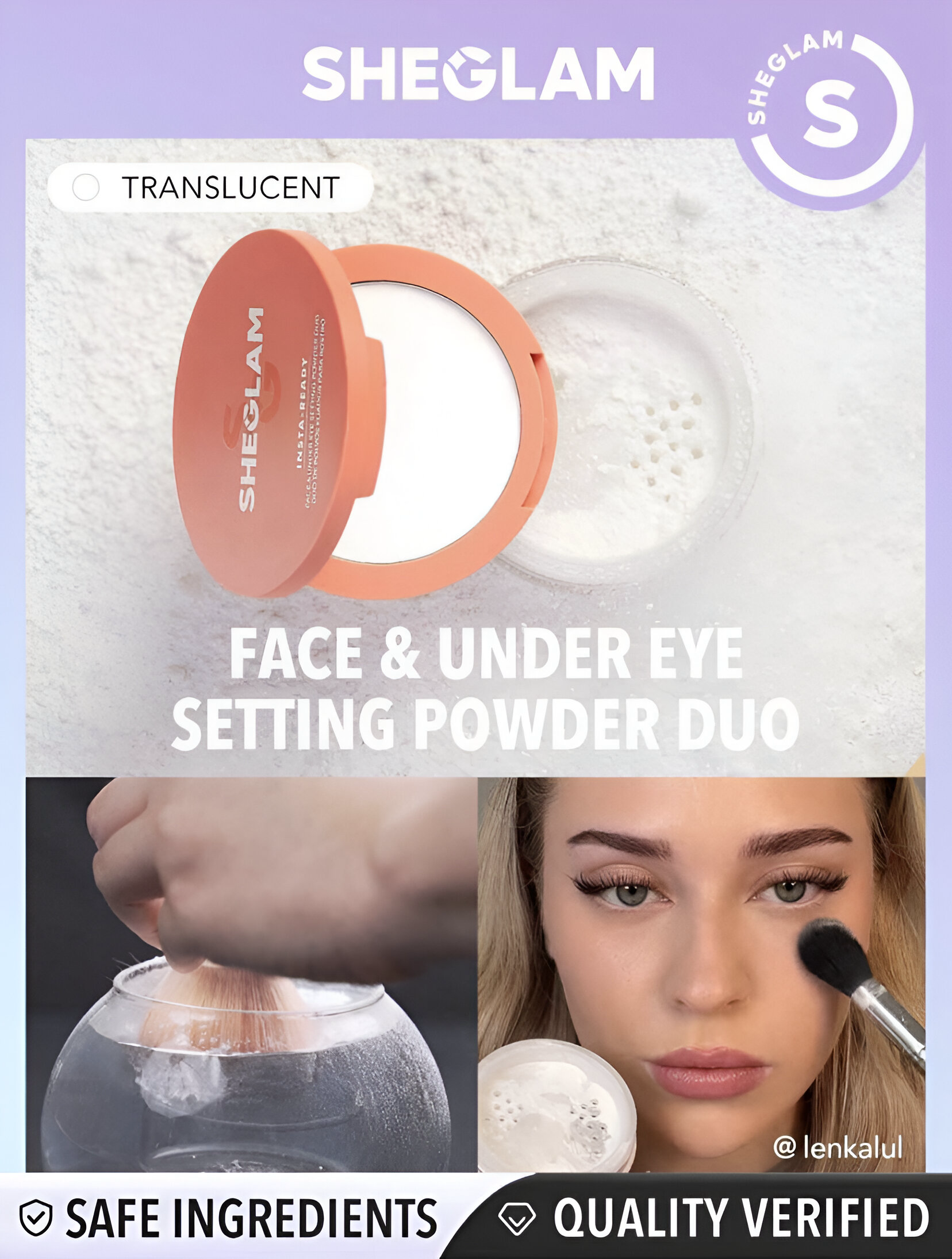 SHEGLAM POLVO FIJADOR DUO PARA ROSTRO Y OJOS INSTA-READY