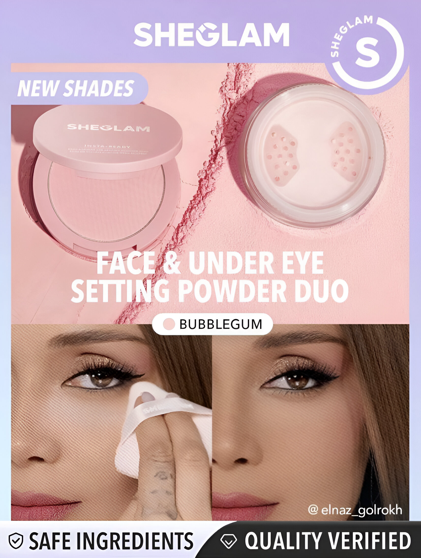 SHEGLAM POLVO FIJADOR DUO PARA ROSTRO Y OJOS INSTA-READY