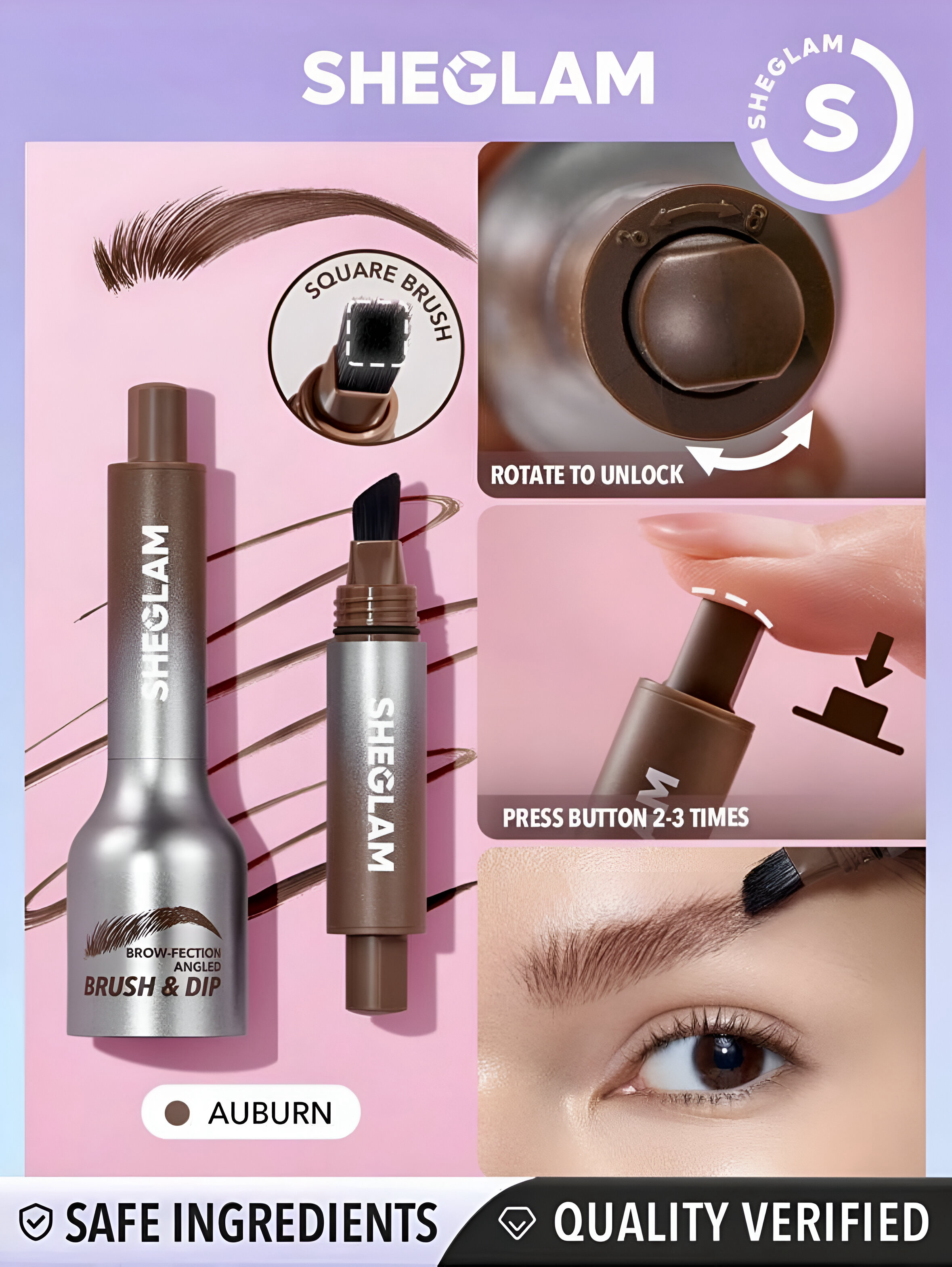 SHEGLAM PINCEL ANGULAR PARA CEJAS BROW-FECTION & DIP