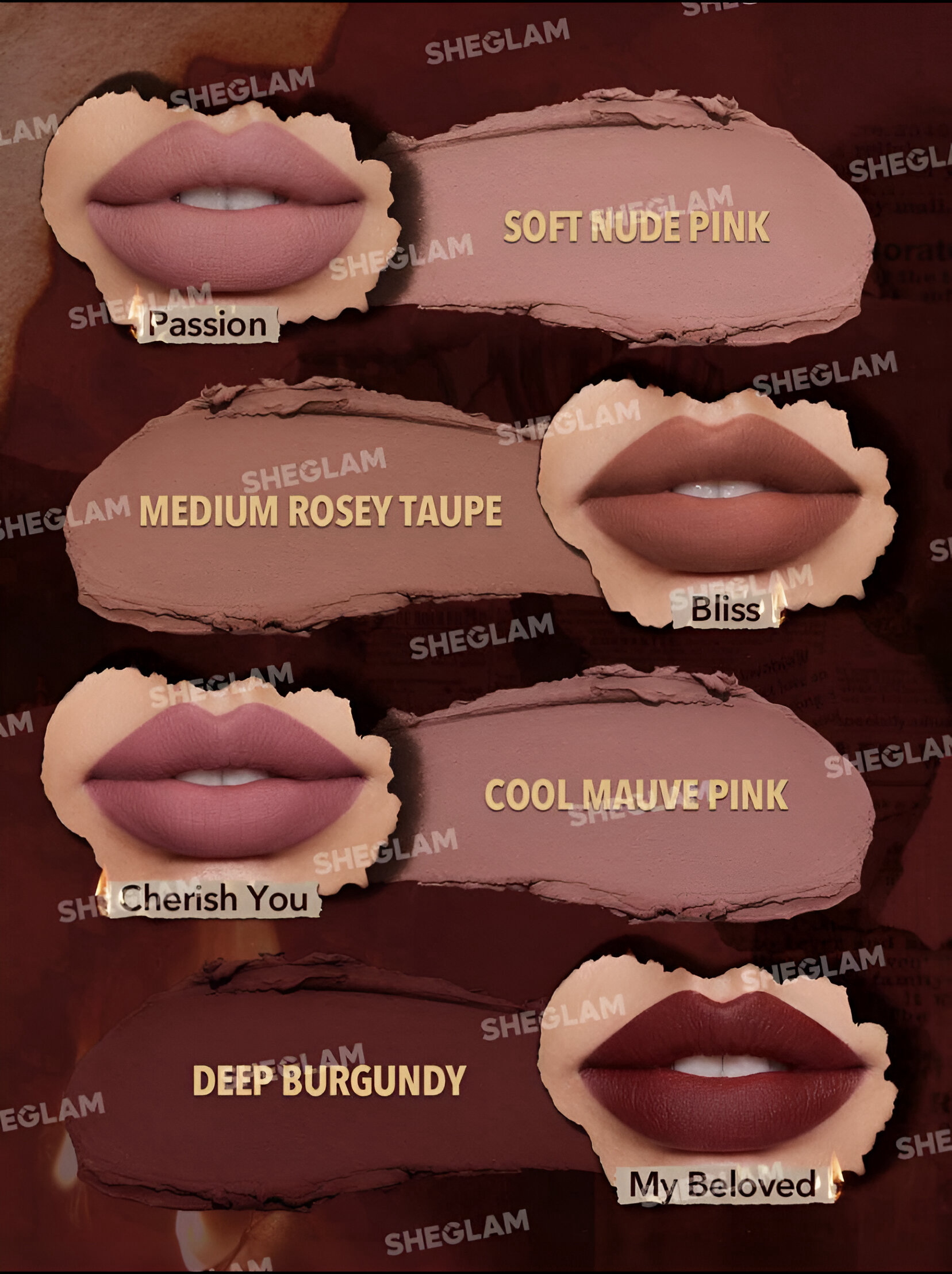 SHEGLAM DYNAMATTE BOOM LONG-LASTING MATTE LIPSTICK EMBER ROSE