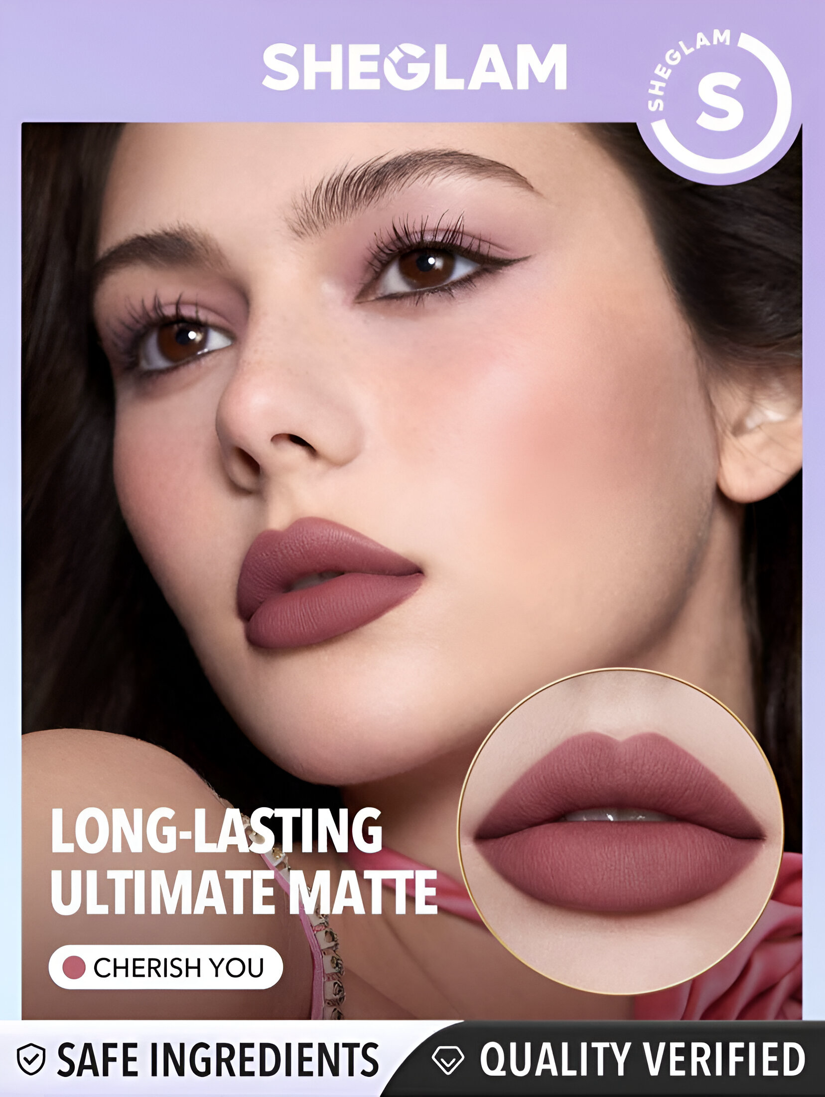 SHEGLAM DYNAMATTE BOOM LONG-LASTING MATTE LIPSTICK EMBER ROSE